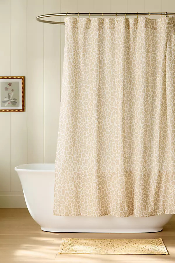 The Printed Cotton Slub Shower Curtain Collection | Anthropologie (US)