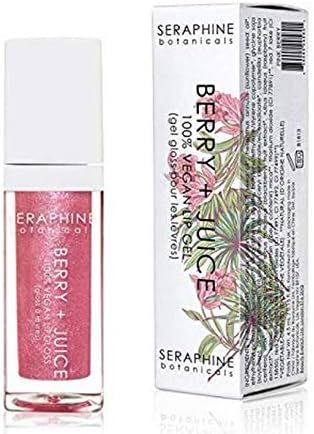 Seraphine Botanicals Berry + Juice - 100% Vegan Lip Gel Tinted Gloss 0.20 fl oz (Pink Berry) | Amazon (US)