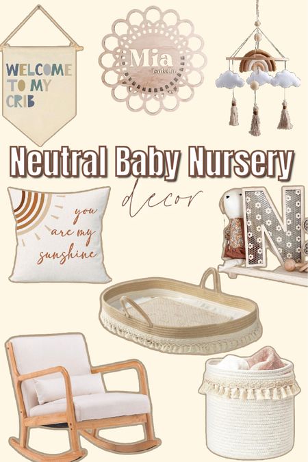 Neutral baby nursery decor | baby nursery | boho nursery theme | boho baby decor | nursery decor 

#LTKbump #LTKhome #LTKbaby