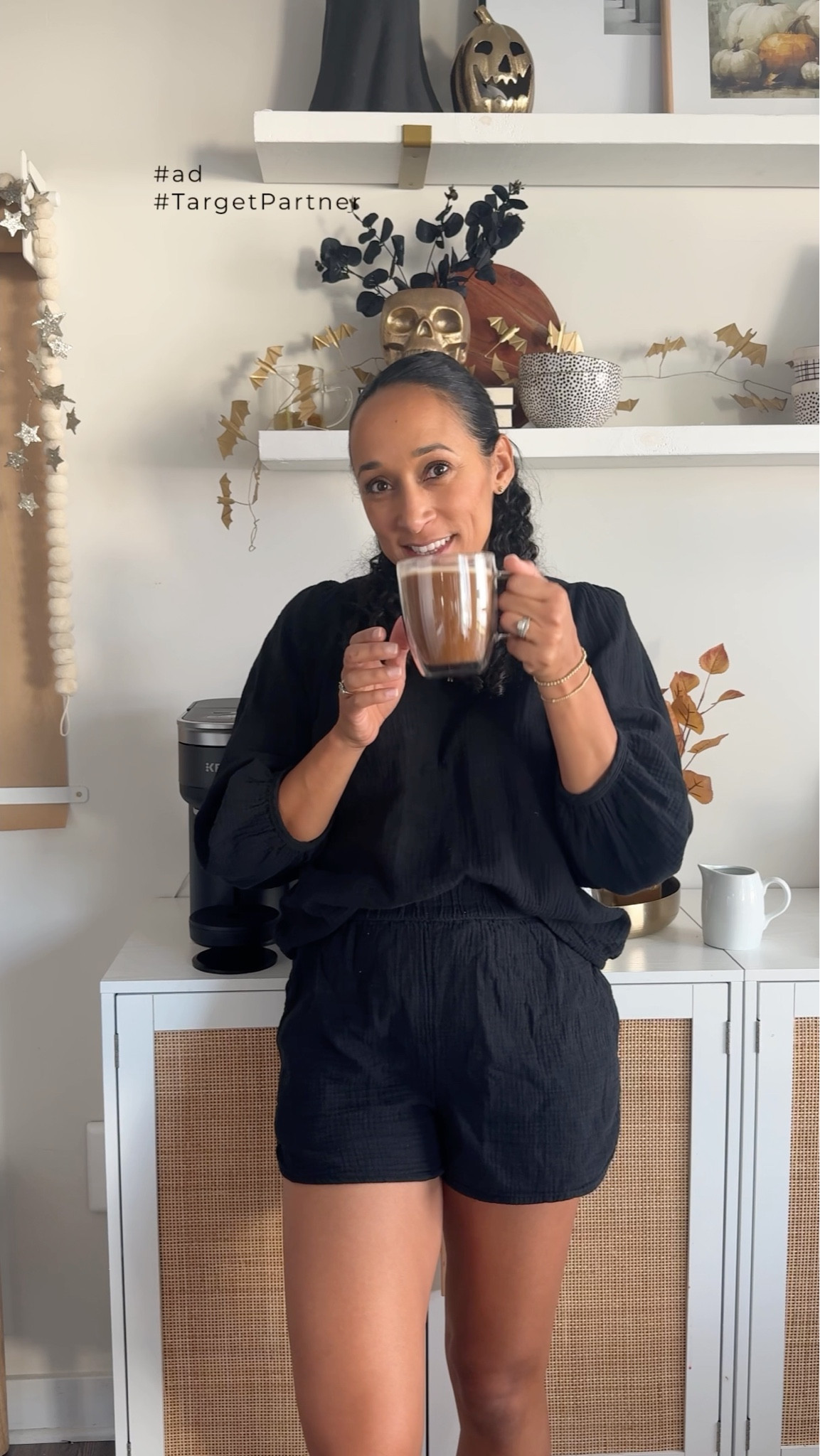#ad My fall coffee bar got the coolest little upgrade! I’ve been using the new @Keurig K-Crema Coffee Maker from @Target and it’s quickly become my favorite part of the day. With the press of a button, I can make espresso-style shots or a silky, crema-topped coffee right at home. The dark roast K-Cup® pods give the best results for that crema top layer we love.  And if I’m in the mood for something simple, I can switch right back to my classic cup. With so many K-Cup® pod options, there’s truly something for everyone—whether I’m enjoying a quiet morning coffee or hosting friends, the new Keurig® K-Crema Coffee Maker takes my coffee station to the next level! Shop this and my favorite K-Cup® pods at Target in-store or online or comment shop and I’ll send you the link!
#TargetPartner #Target 
