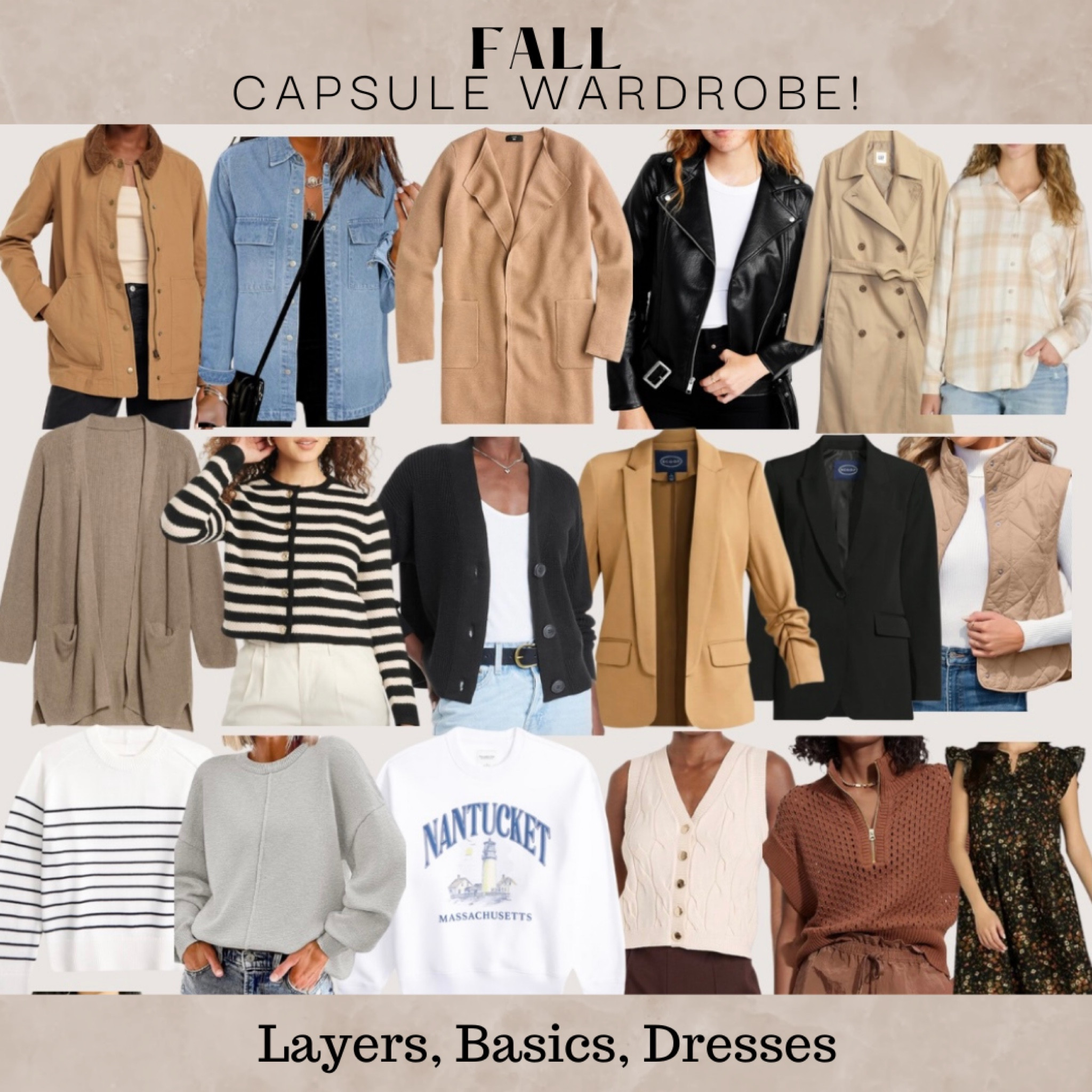 Fall capsule wardrobe! Neutral basics that can be styled multiple ways! 

#LTKFindsUnder100 #LTKFindsUnder50 #LTKStyleTip