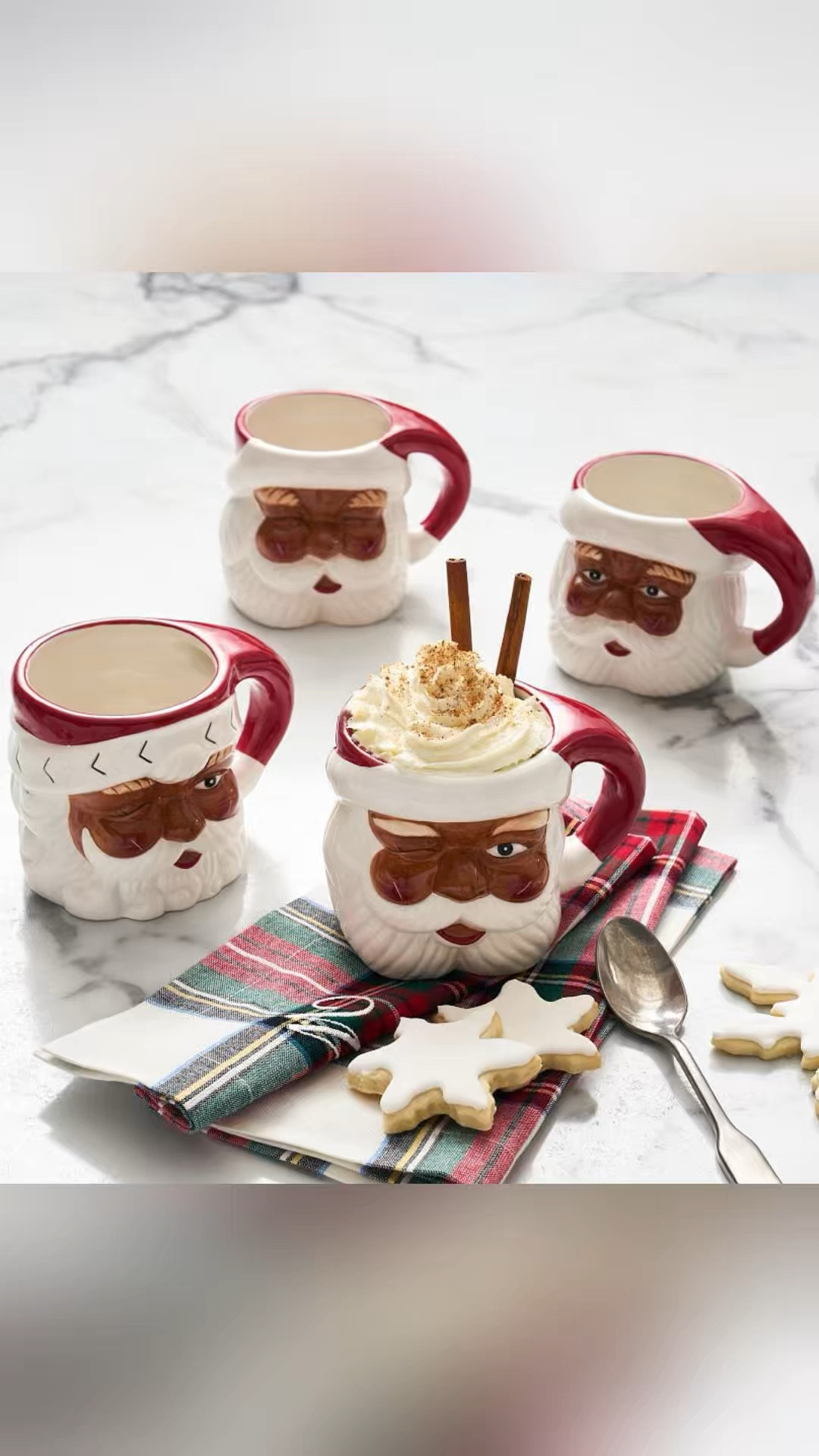 Black Santa Ceramic Mug(s) 
Set of 4/Single 
Clearance $8.99 - $35.99 $15 - $60

#ltkrealboringhousewife 
#AfterChristmasSale




#LTKSaleAlert #LTKHome #LTKSeasonal