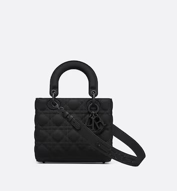 Small Lady Dior My ABCDior Bag Black Ultramatte Cannage Calfskin | DIOR | Dior Beauty (US)