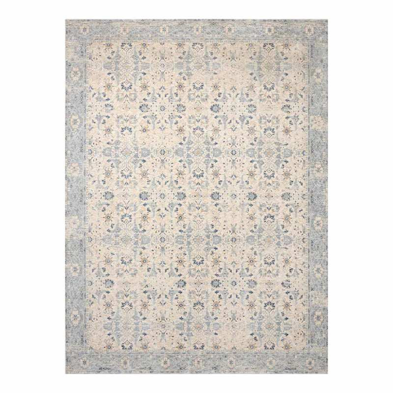 (A437) Penelope Distressed Look Grey Area Rug, 9x12 | At Home