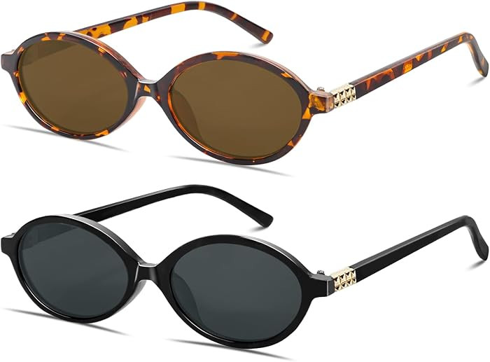 boten Retro Oval Sunglasses for Women Men Small 90s Sun Glasses | Amazon (US)