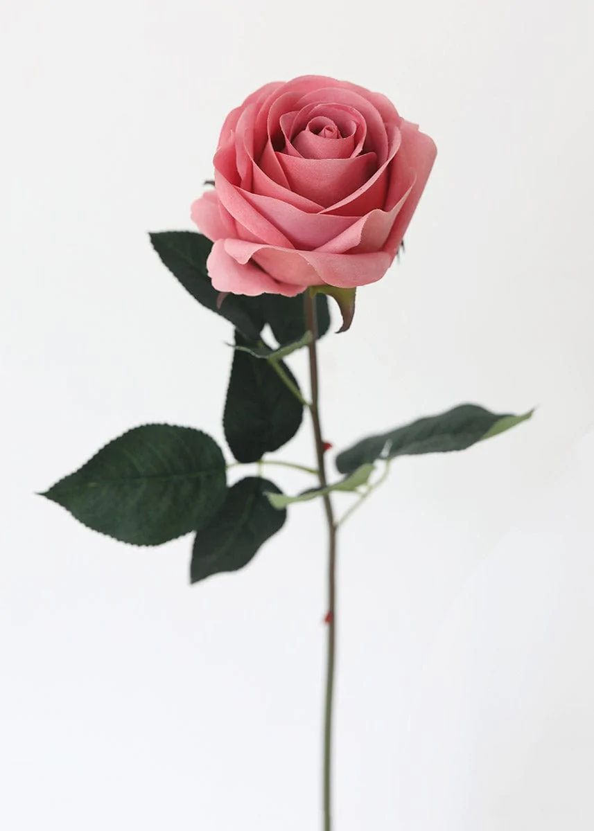 Dark Mauve Real Touch Rose | High-Quality Faux Flowers at Afloral.com | Afloral