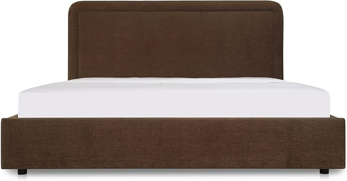 Emeron King Storage Bed, Upholstered Polyester with Solid Wood Frame, Brown | Amazon (US)