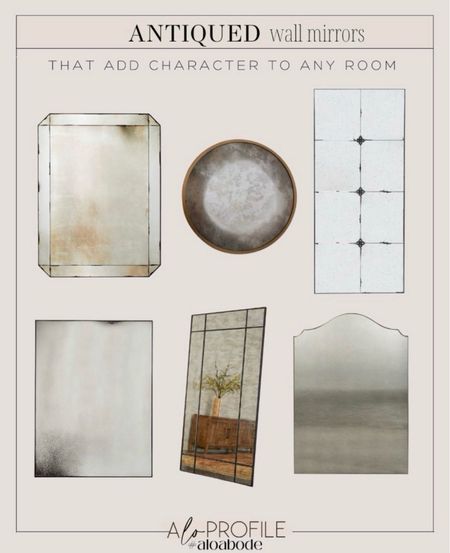 Antiqued Mirrors // wall decor, wall accents, console decor, entry decor, antiqued mirrors, framed mirrors, window pane mirrors, patina mirrors, co2 mirrors, pottery barn decor, traditional mirrors, traditional decor, full length mirrors, round mirrors

#LTKHome