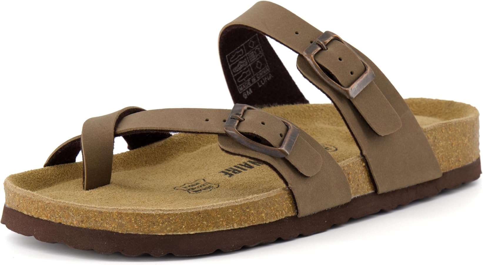 CUSHIONAIRE Women's Luna Cork Footbed Sandal With +Comfort | Amazon (US)