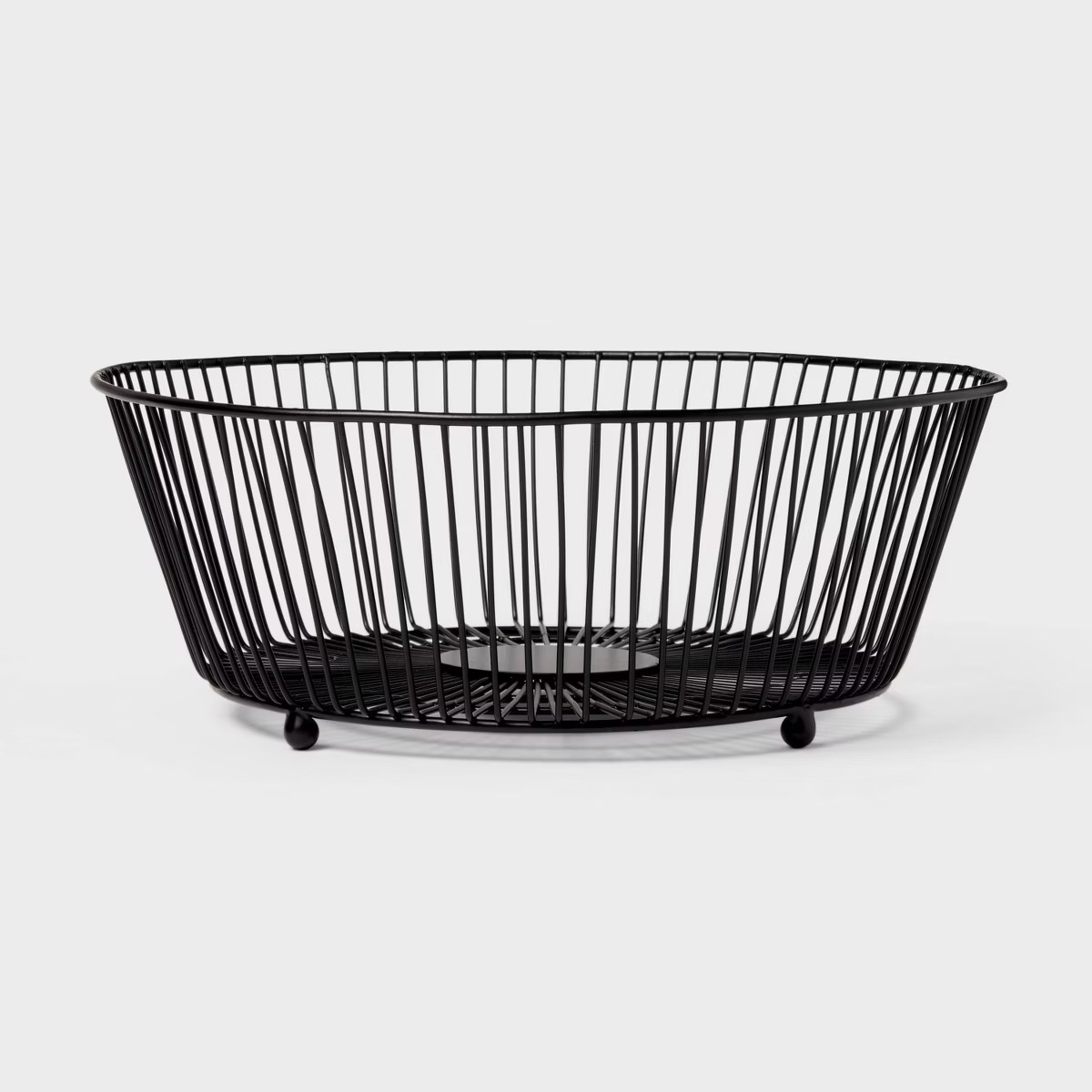 Iron Wire Fruit Basket Black - Threshold™: Traditional Round Wire Bowl, Serving Basket, Fruit H... | Target