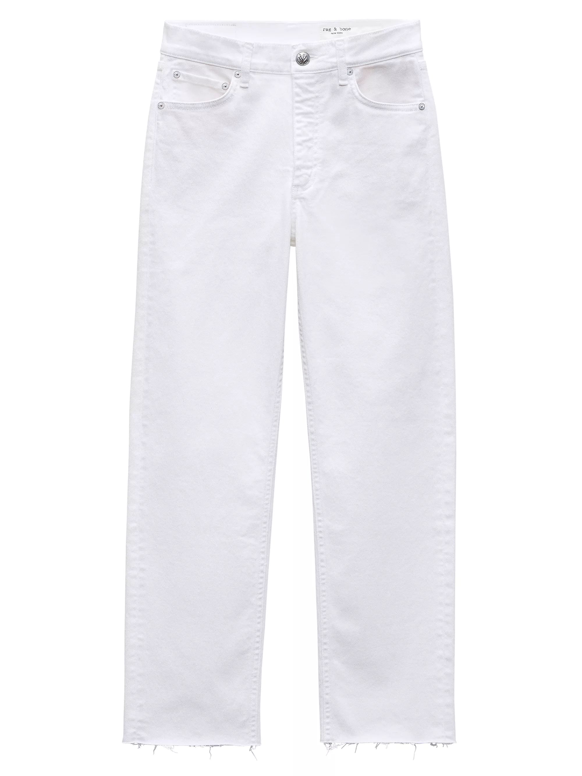 Harlow Stretch Mid-Rise Crop Straight-Leg Jeans | Saks Fifth Avenue