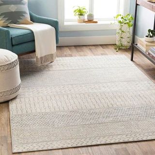 Lovato Bohemian Block Print Area Rug - 7'10" x 10'3" - Silver/Grey | Bed Bath & Beyond