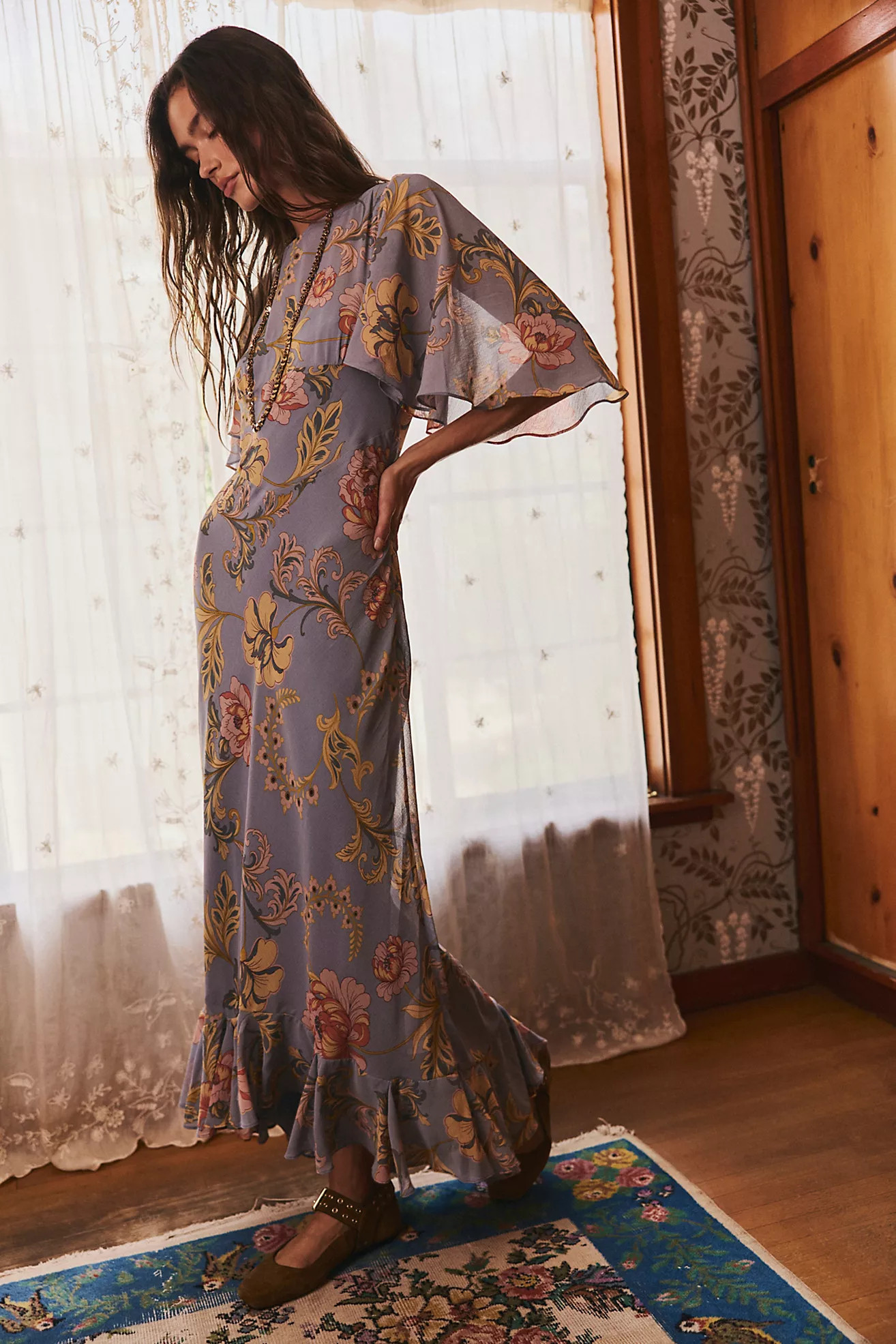 Swan Song Printed Midi Dress | Free People (Global - UK&FR Excluded)