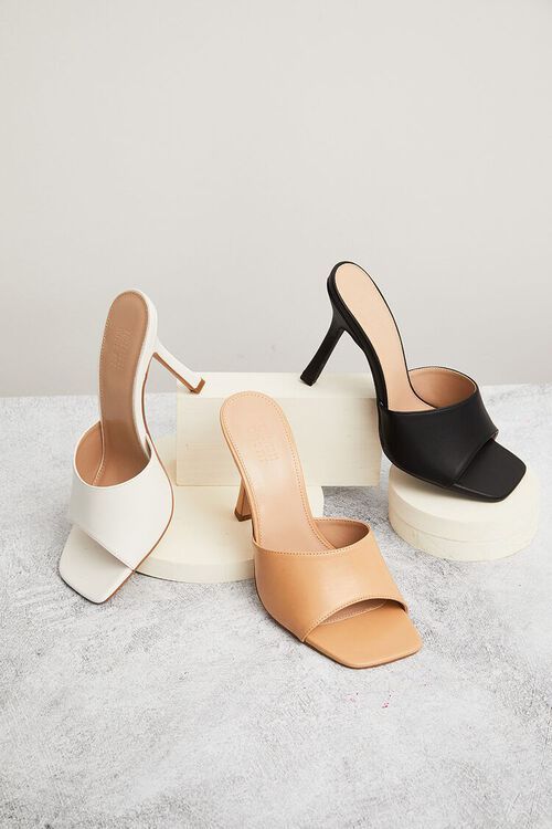 Faux Leather Stiletto Heels (Wide) | Forever 21 (US)