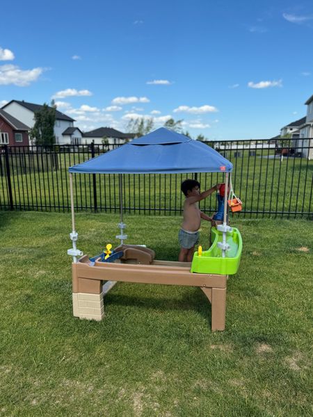 We love our play table with canopy! We got this at Costco last year, but I found a similar one and it has water/sand and a toy grill!

#LTKKids #LTKBaby #LTKxWalmart