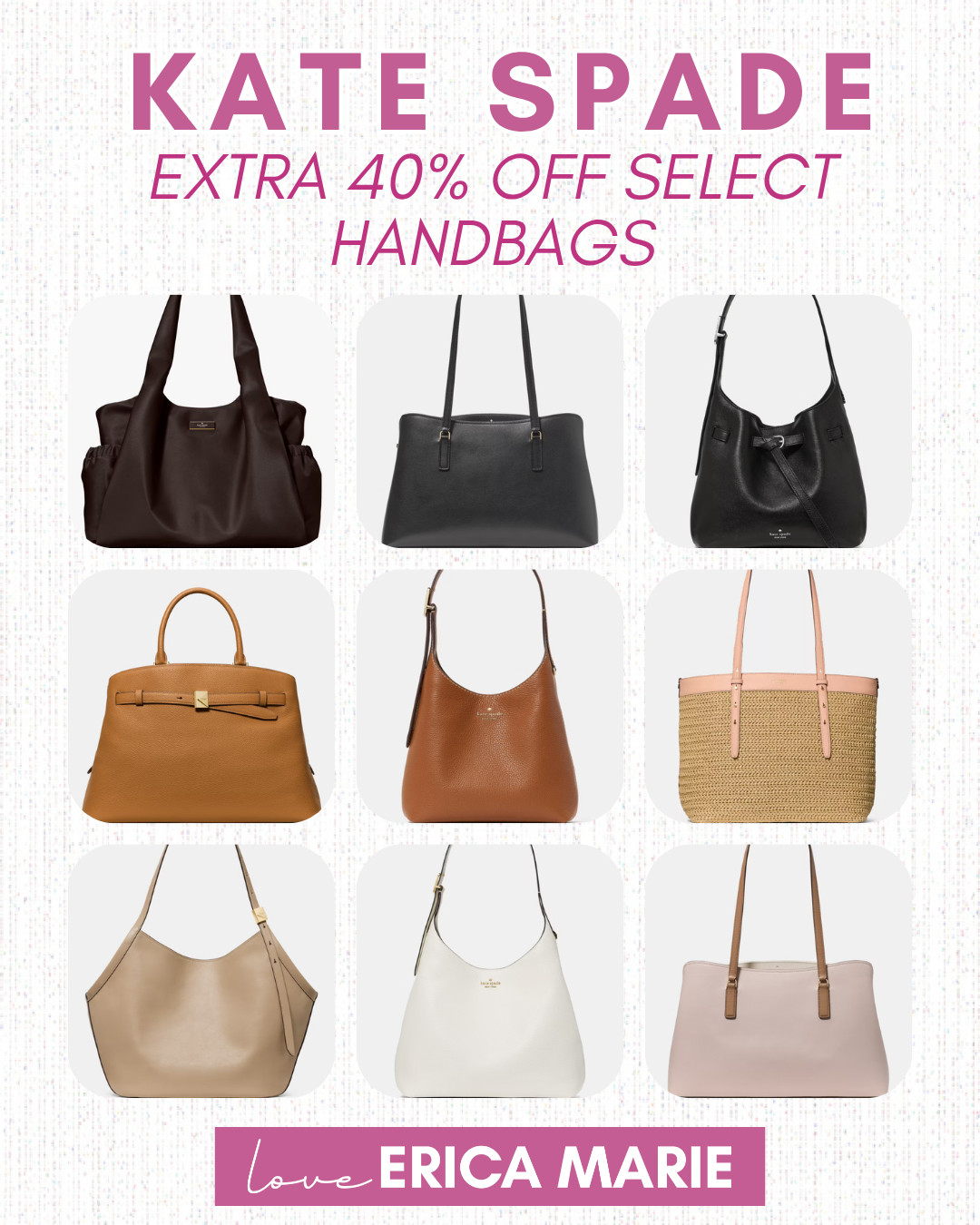 With an extra 40% off, you can grab these handbags for a great price right now! Whether you need a roomy style for the office or an effortless everyday bag for running errands, there are so many options to choose from. 

#HandbagSale #PurseLovers #EverydayBag #WorkBag  

 #LTKSaleAlert