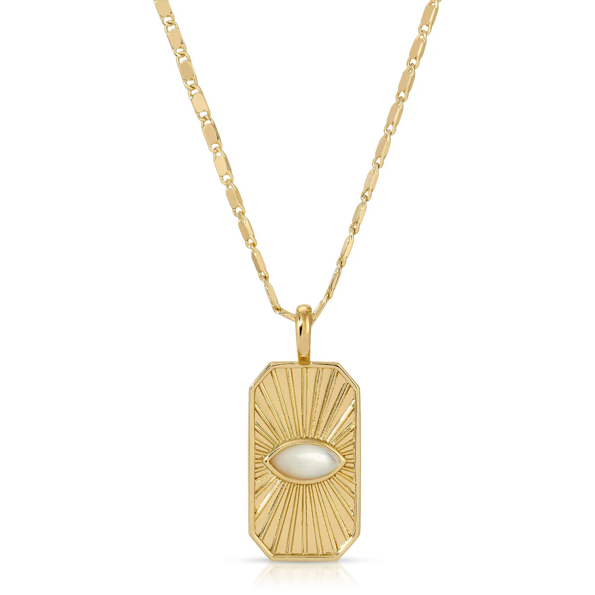 Radiant Eye pendant - Mother of Pearl | Elizabeth Stone Jewelry