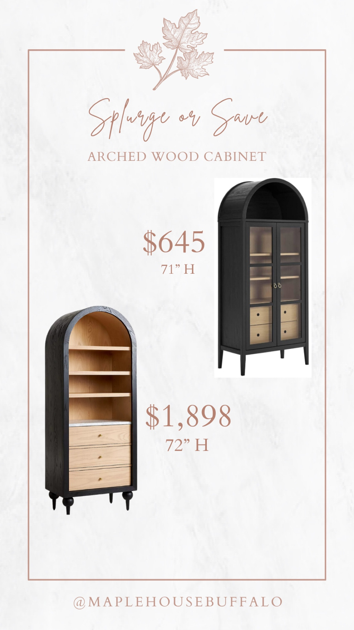 There are some nice & affordable arched cabinets coming out of the woodwork - see what I did there? 😂
These would be beautiful in a living room or dining room. 

#LTKhome #LTKsalealert #LTKstyletip