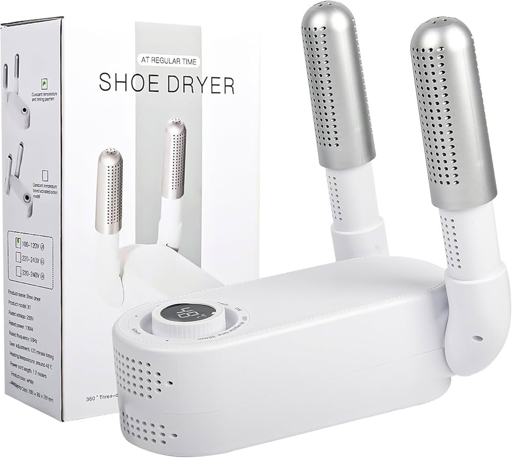 Shoe Dryer Glove Dryer, Dry Wet Shoes with 360°Heat Blower, Intelligent Shoes Dryer with Four Ti... | Amazon (US)