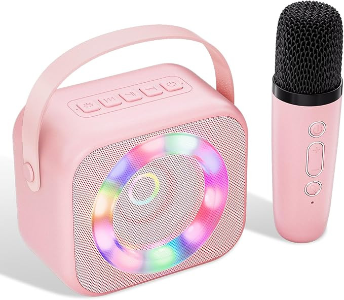 Verkstar Karaoke Machine for Kids, Mini Portable Bluetooth Karaoke Speaker with Wireless Mic and ... | Amazon (US)