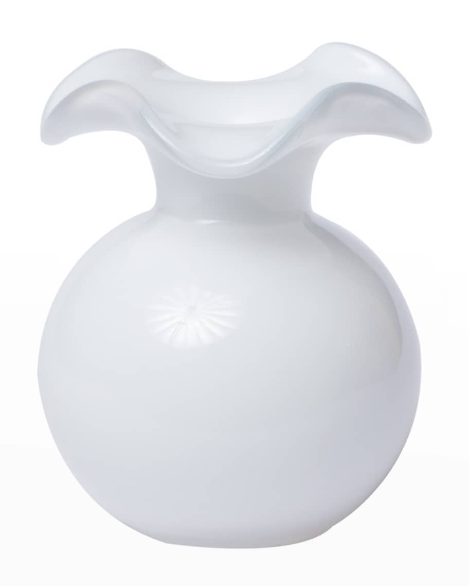 Vietri Hibiscus Glass Bud Vase, White | Neiman Marcus