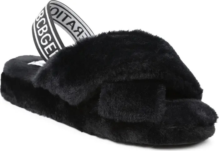 BCBGeneration Soffi Faux Fur Slingback Slipper | Nordstrom | Nordstrom