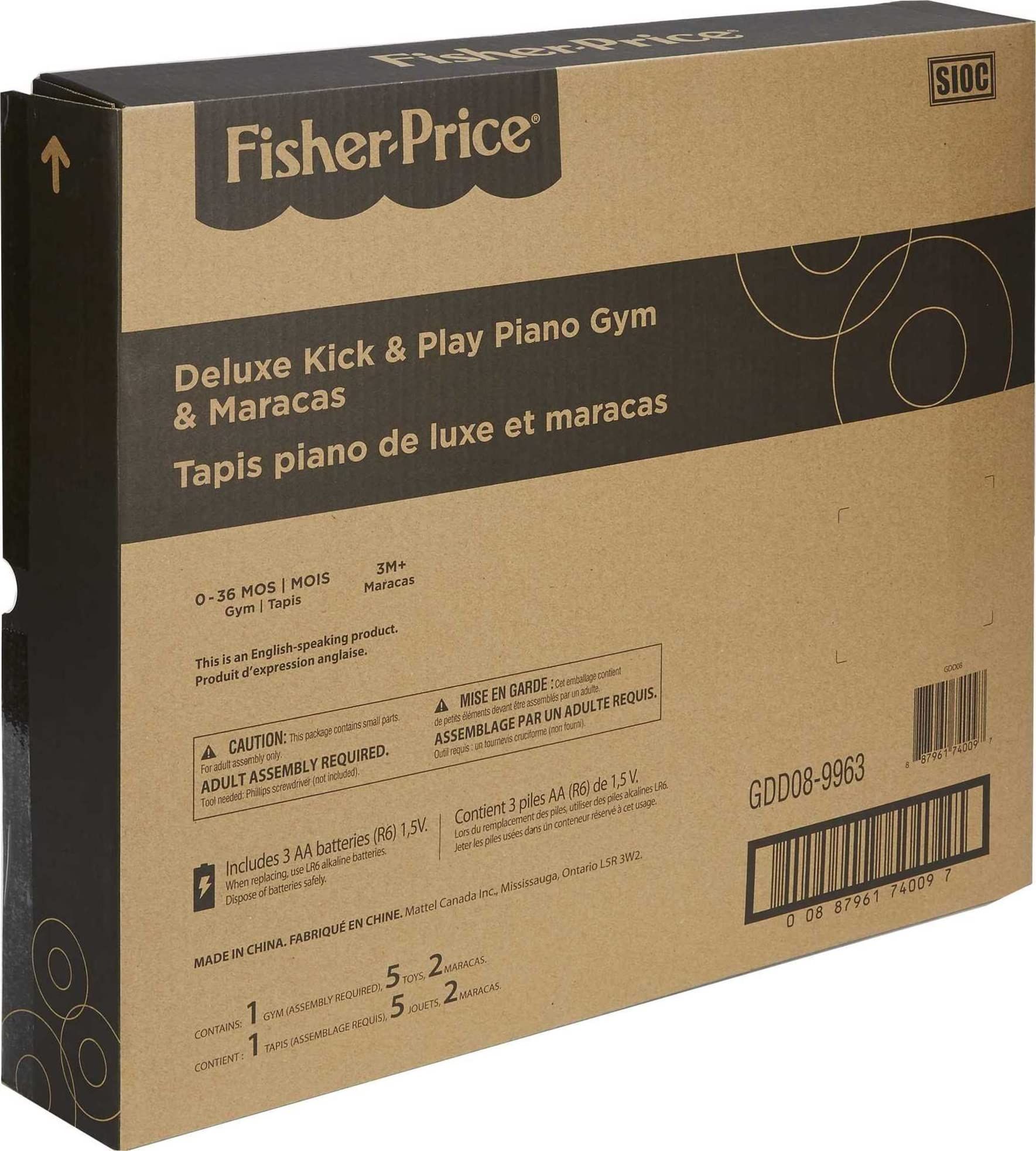 Fisher-Price Deluxe Kick & Play Piano Gym & Maracas | Amazon (US)