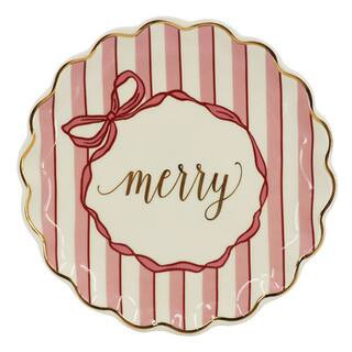 8" Pink & White Merry Ceramic Plate by Ashland® | Michaels® | Michaels Stores