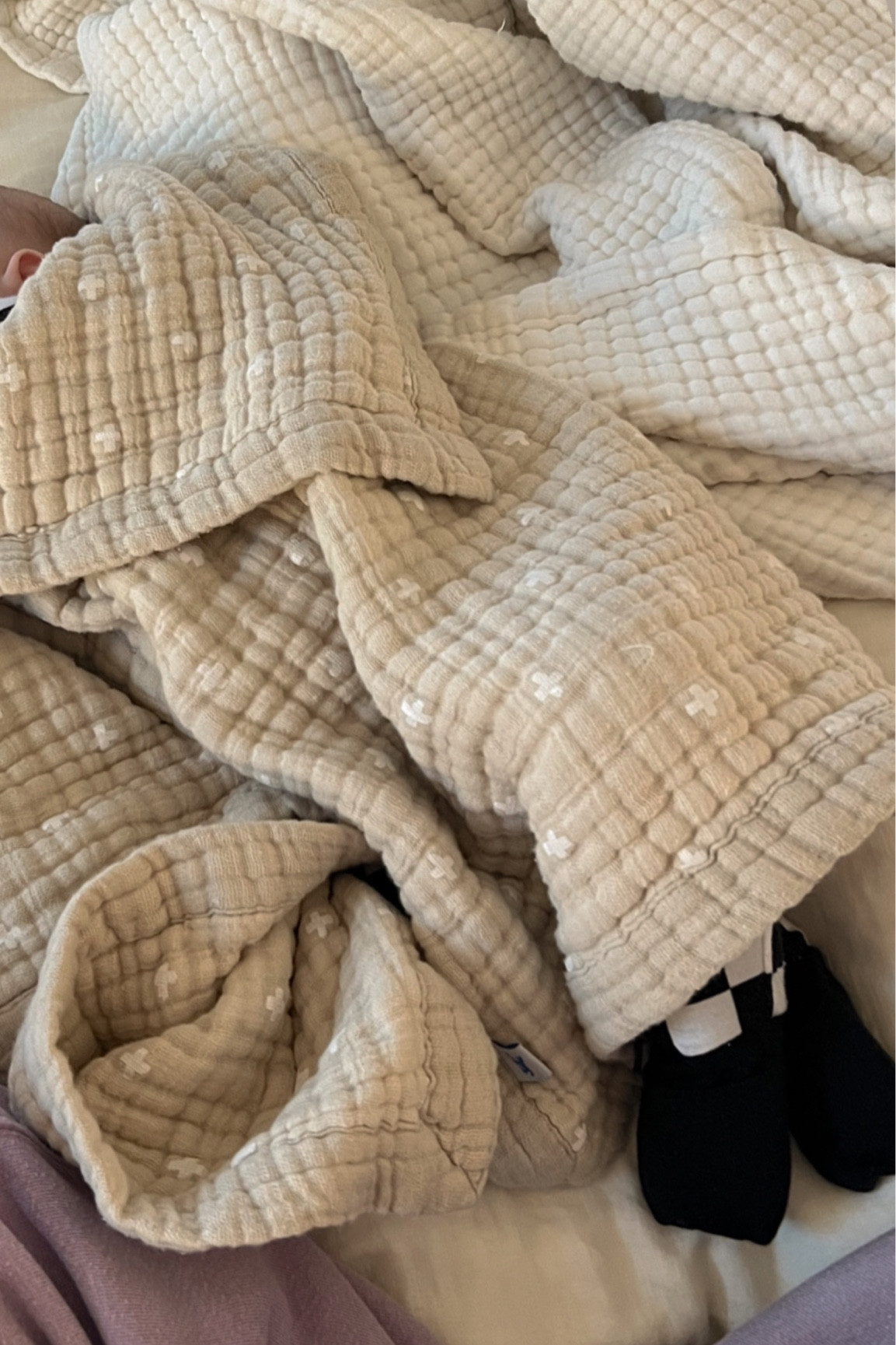 These cotton muslin blankets are so cozy and soft, they get more soft with each wash. We have several but these are super affordable and come in lots of colors! 

#LTKfindsunder50 #LTKkids #LTKfamily