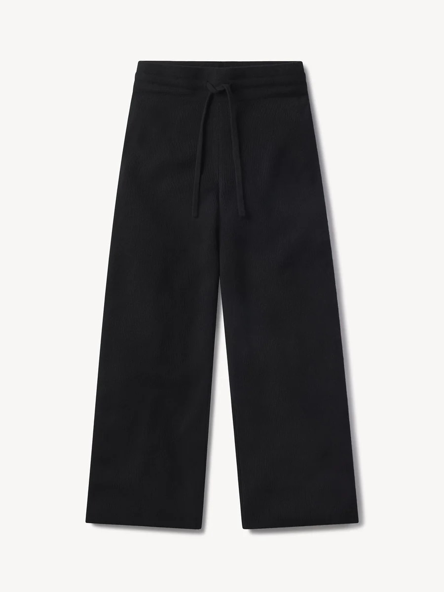 Black Lounge Wool Wide Leg Pant - Buck Mason- Modern American Classics | Buck Mason
