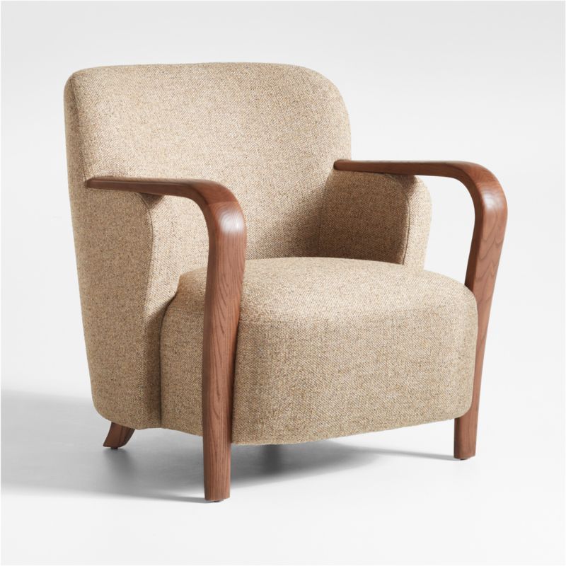 Ambie Walnut Wood Accent Chair by Jake Arnold + Reviews | Crate & Barrel | Crate & Barrel