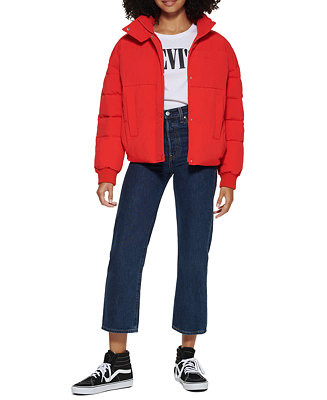 Levi's Cinch Waist Puffer Jacket & Reviews - Jackets & Blazers - Women - Macy's | Macys (US)