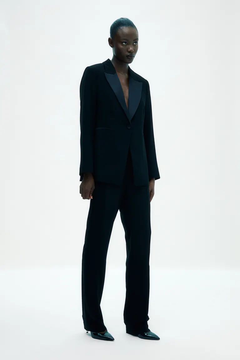 Fitted blazer - Black - Ladies | H&M GB | H&M (UK, MY, IN, SG, PH, TW, HK)