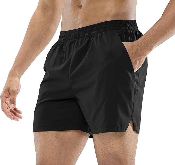 MIER Men's Workout Running Shorts Lightweight Active 5 Inches Shorts with Pockets, Quick Dry, Bre... | Amazon (US)