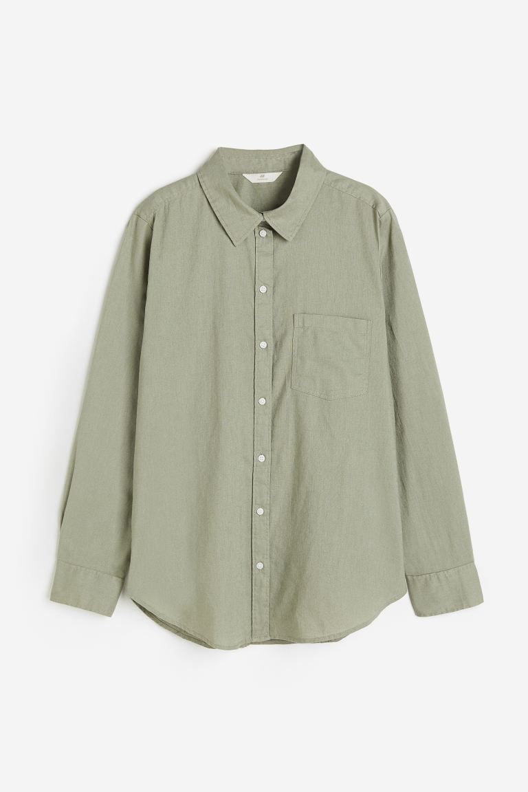 Linen-blend shirt | H&M (UK, MY, IN, SG, PH, TW, HK)