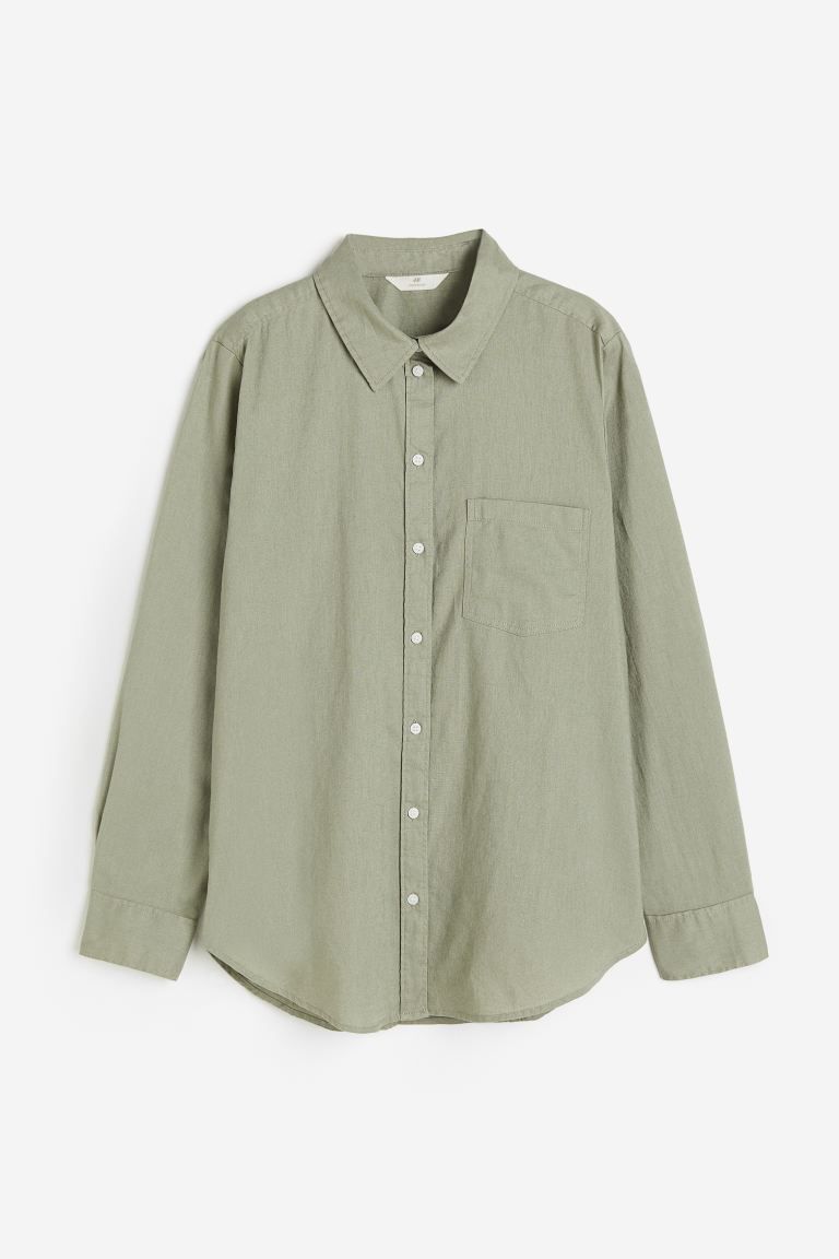 Linen-blend Shirt | H&M (US + CA)