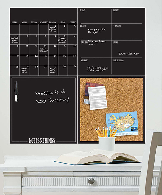 WallPops! Decals Black - Black Four-Piece Organizer Decal Set | Zulily