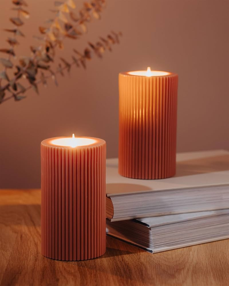 Simply Collected Flickering Flameless Candles with Remote 2PK - Battery Operated 3D Moving Flame ... | Amazon (US)