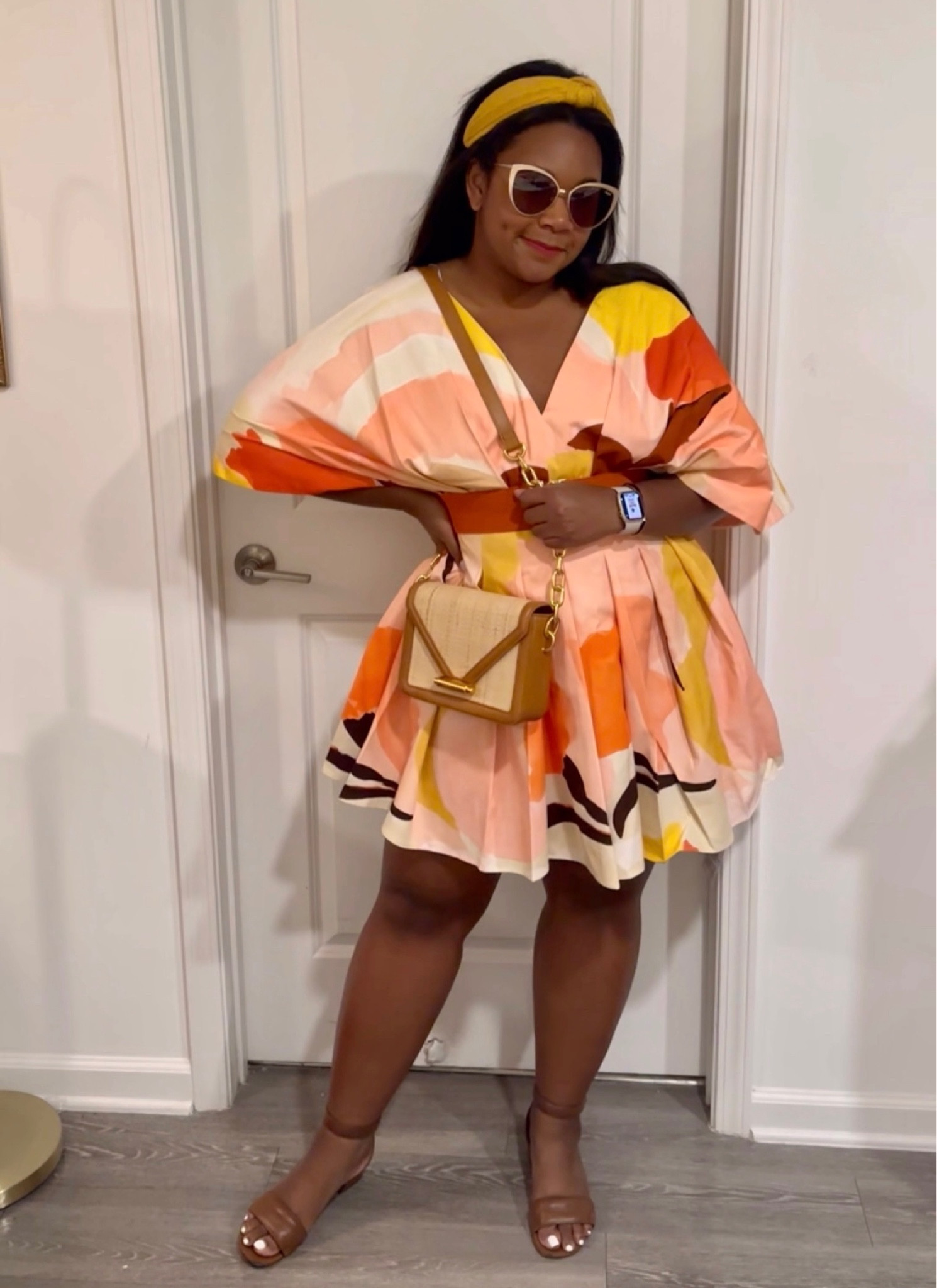 Out and about dress 🧡#midsize #pearshape 

#LTKFind