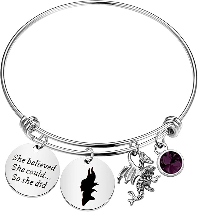 PLITI She Believed She Could So She Did Horns Silhouette Bangle for Friend Family | Amazon (US)