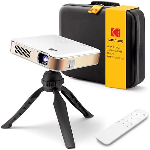 Kodak Luma 400 Smart Portable Projector | Android 9.0 OS, Native 720p HD | 150 ANSI Lumens, Wi-Fi... | Amazon (US)