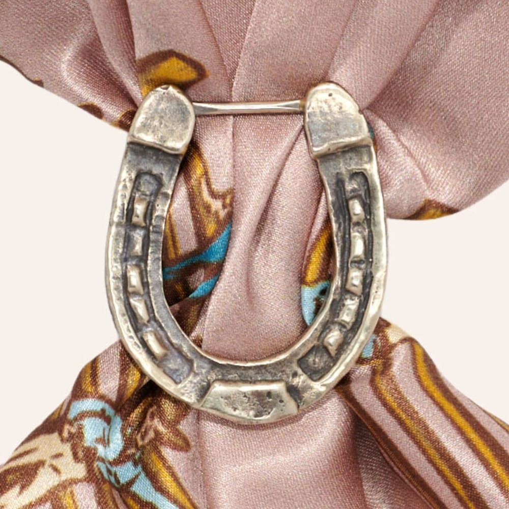 Fringe Scarves Silver Horseshoe Scarf Slide | Cavender's