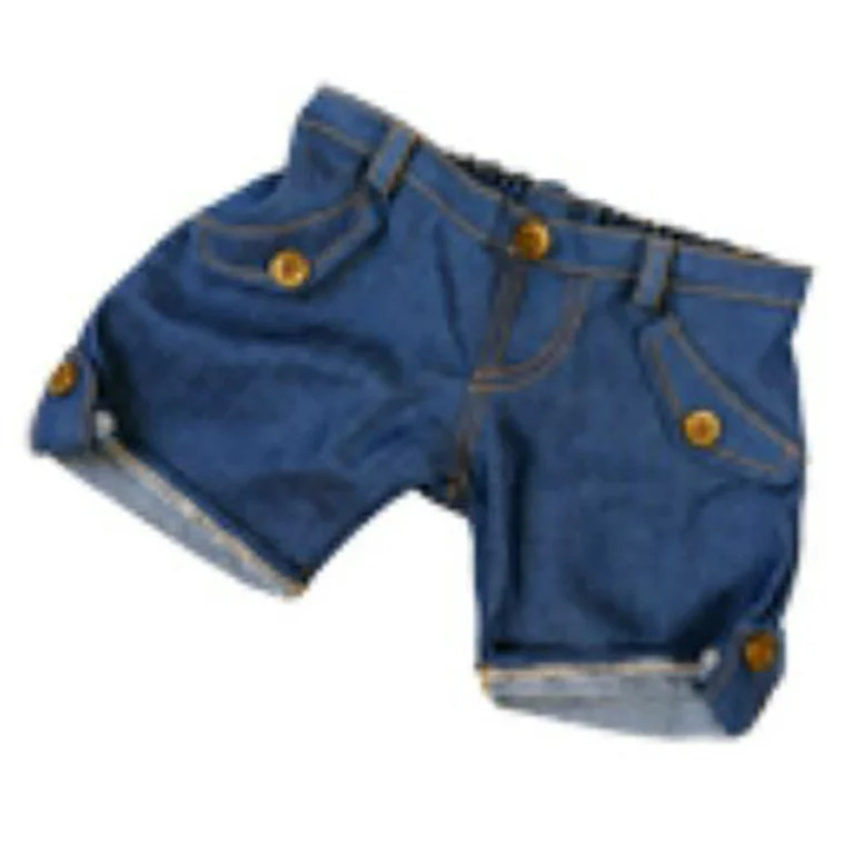 New denim jeans outfit teddy bear clothes fits most 14"-18" build-a-bear and make your own stuffe... | Walmart (US)