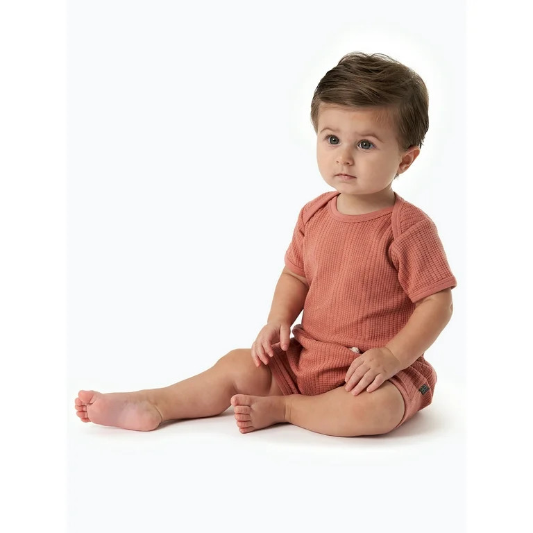 Modern Moments by Gerber Baby Neutral Organic Dumpling Romper, Sizes 0/3 Months - 24 Months | Walmart (US)