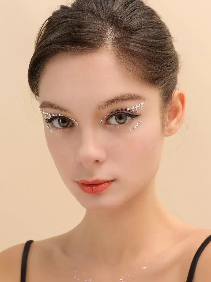 1sheet Rhinestone Face Tattoo Sticker | SHEIN
