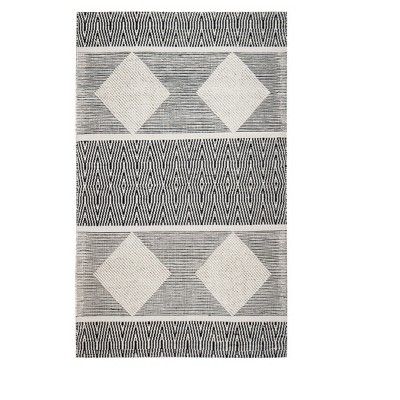 Oboto Hand-Loomed Geometric Gray Woven Rug - Anji Mountain® | Target