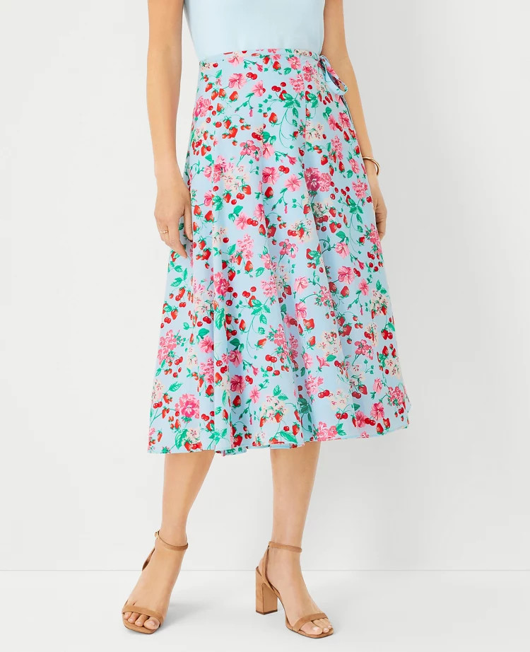 Floral Tie Waist Skirt | Ann Taylor (US)