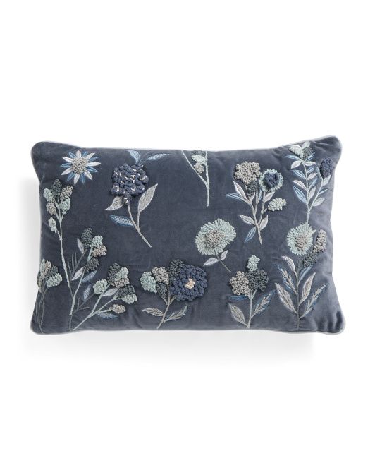 13x21 Maya Velvet Embroidered Pillow | TJ Maxx