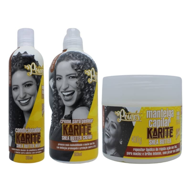 Kit Soul Power Karité Condicionador + Creme + Manteiga | Beleza Na Web (BR)