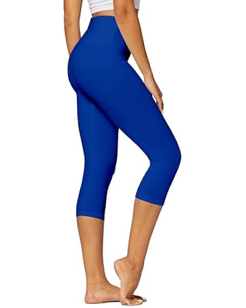 Kotii Women's Soft Capri Leggings 3/4 Cropped Leggings High Waisted Capris Tights | Amazon (US)